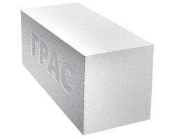 Газобетонный блок ГРАС D600, B2.5, 600x250x450 мм
